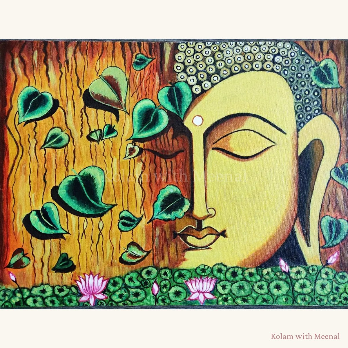 Buddha Canvas Painting — hand-painted wall décor frames