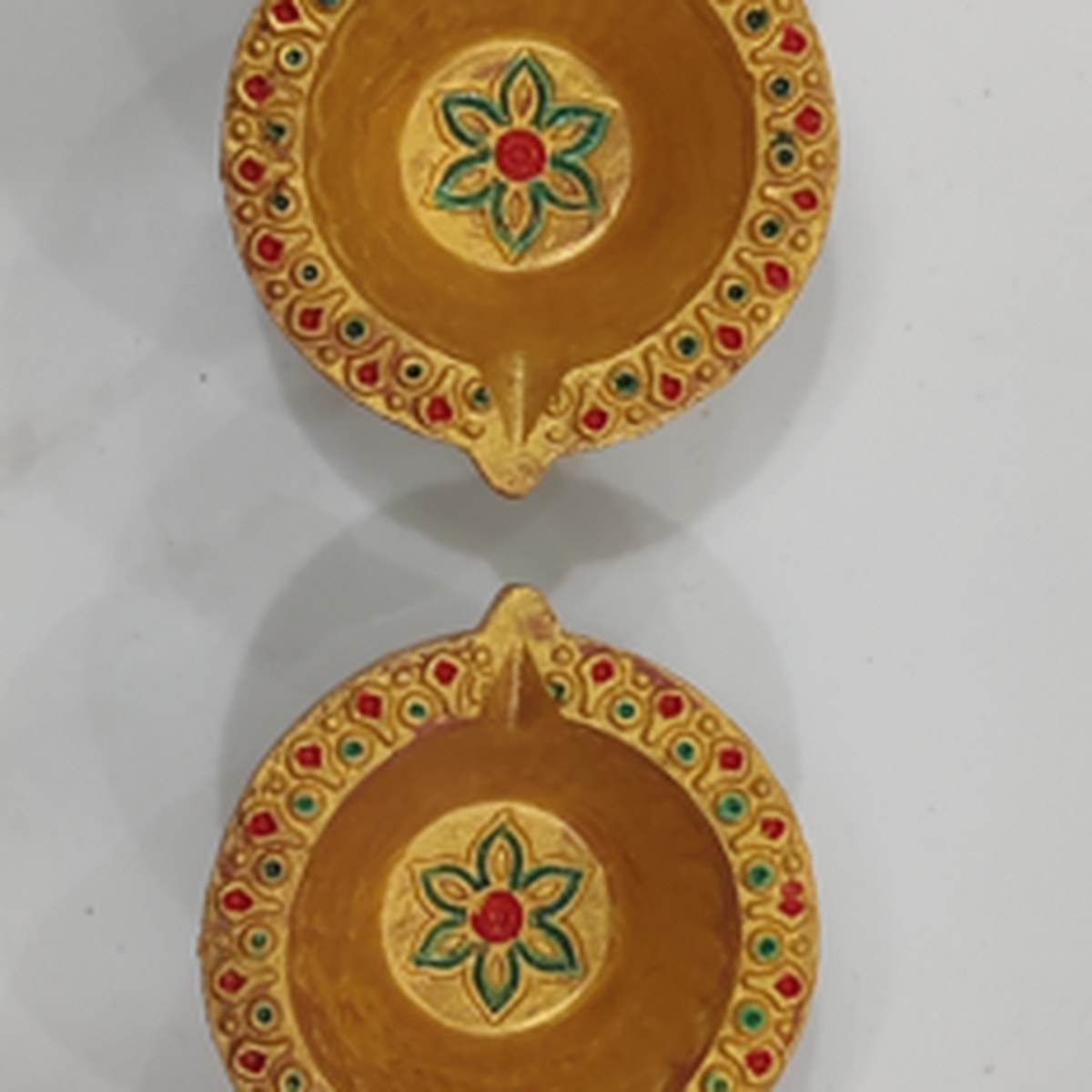 Decorative Diya - Model 5 — hand-painted clay diyas