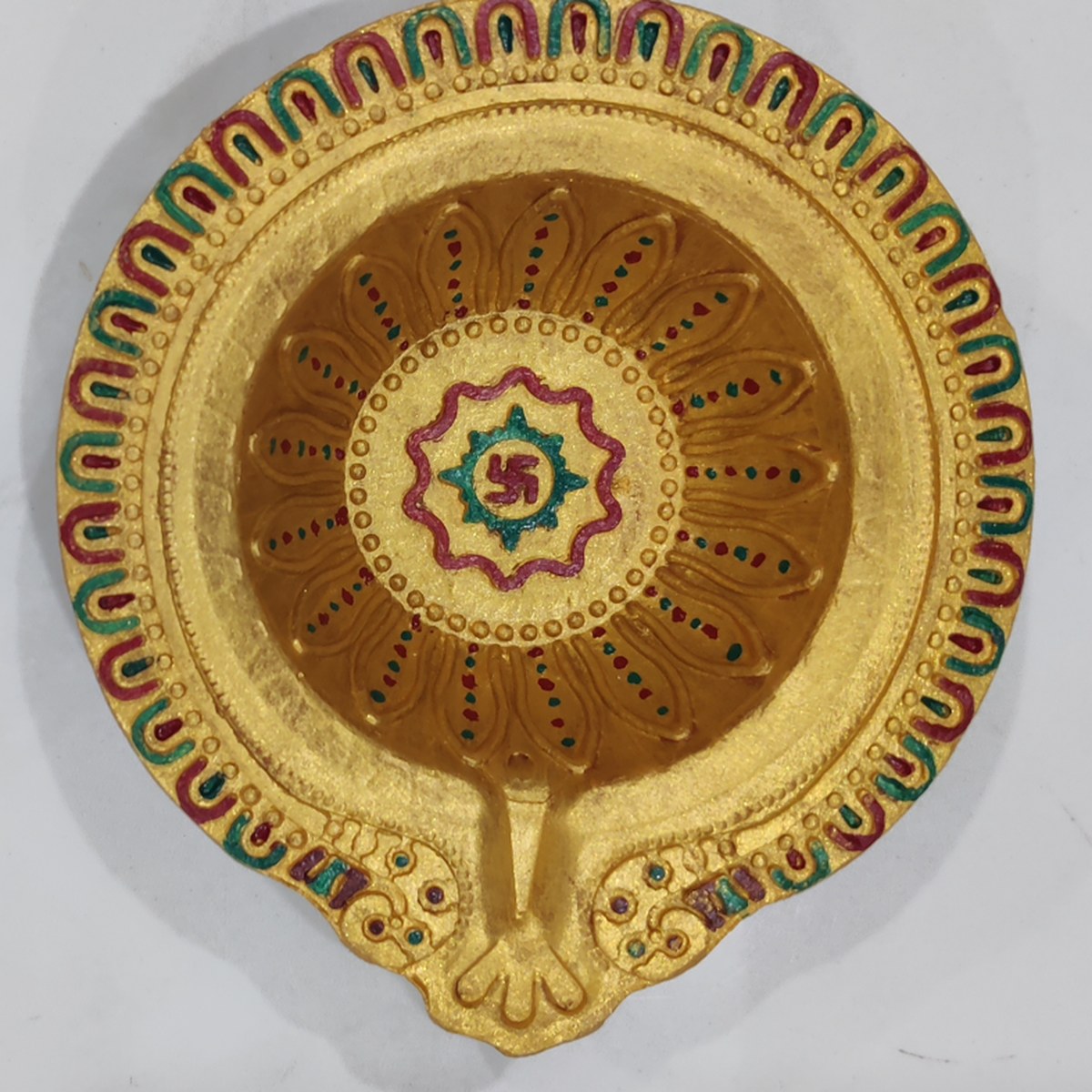 Decorative Diya - Model 3 — hand-painted clay diyas