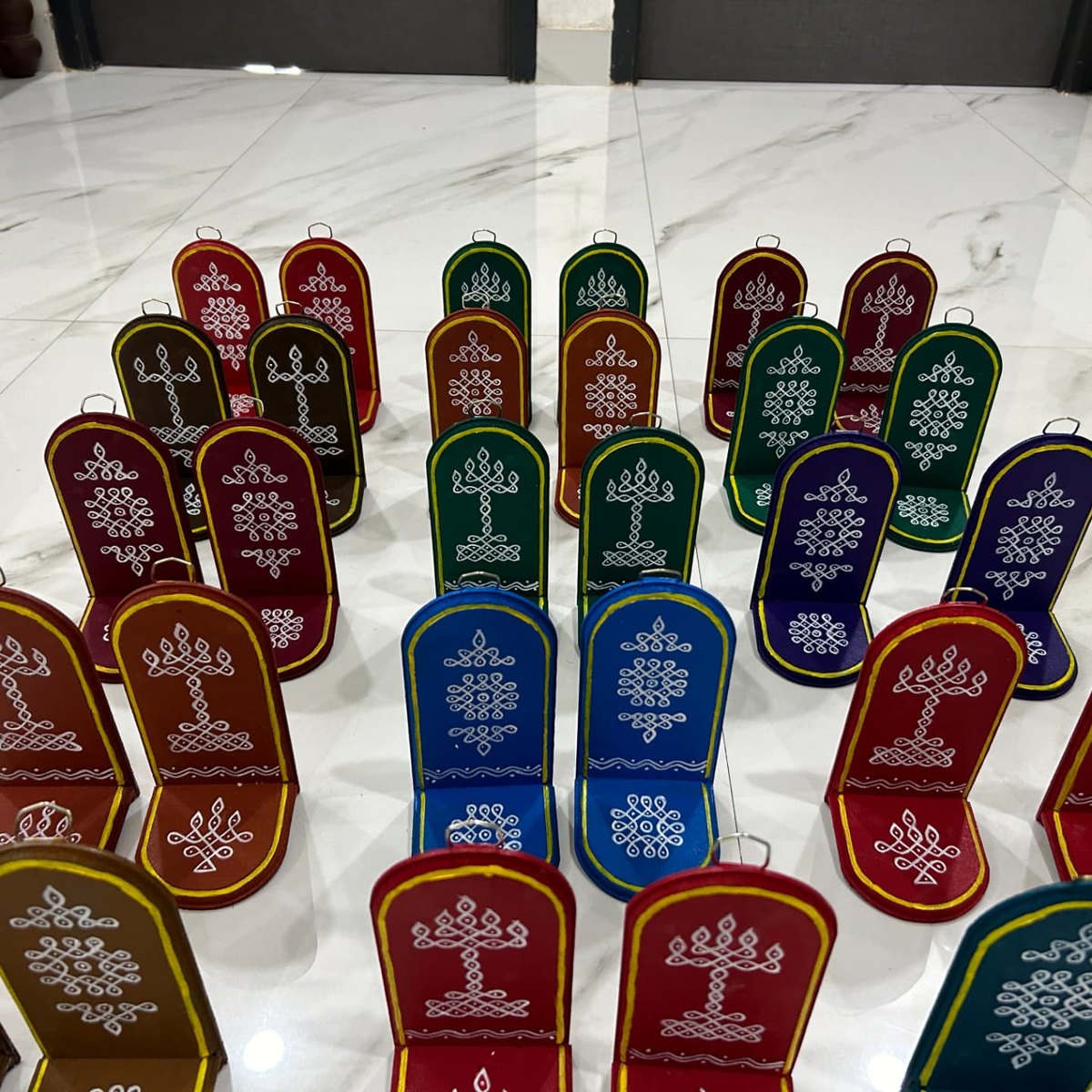 6x3 inch Wall Hanging Set — Navratri Return Gift — Return Gifts | Kolam with Meenal bulk order