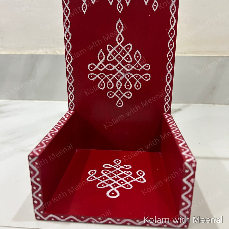 7x4.5 inch Covered Wall Hanging — hand-painted wall hanging diya holders