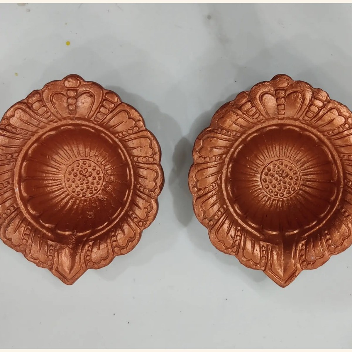 Decorative Diya - Model 2 — hand-painted clay diyas