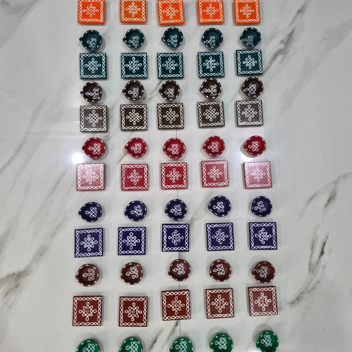 3 inch Manai with Diya — Navratri Return Gift — USA | Kolam with Meenal bulk order