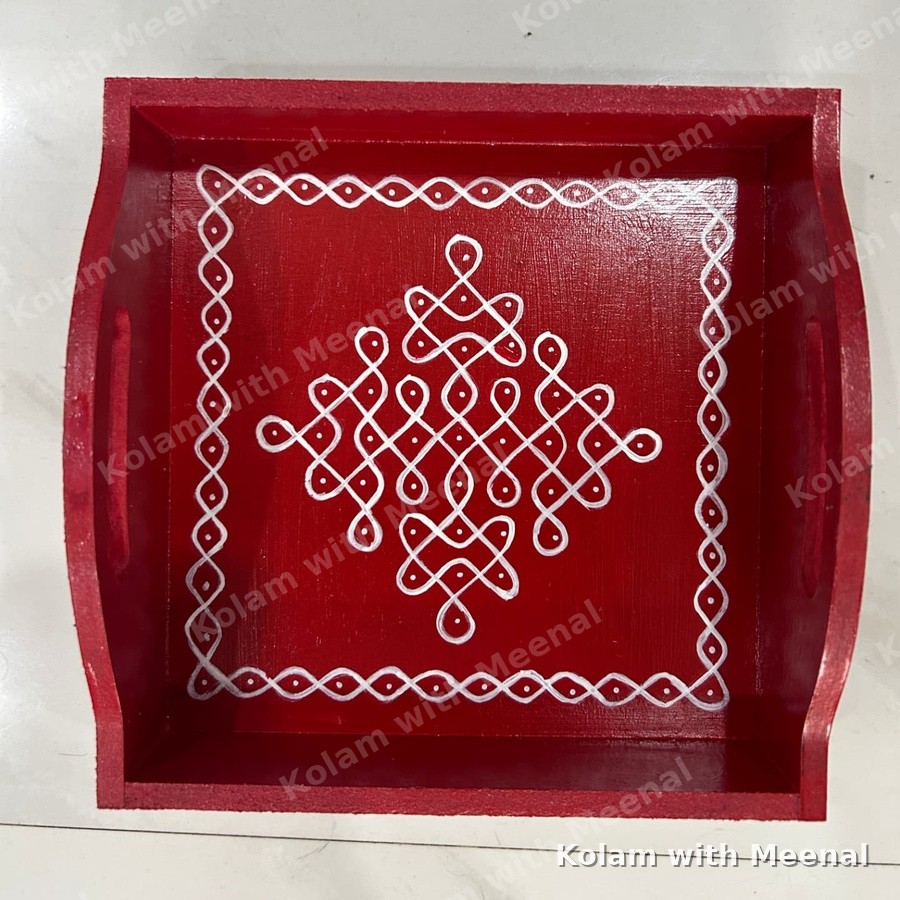 8x8 inch Tray — hand-painted trays