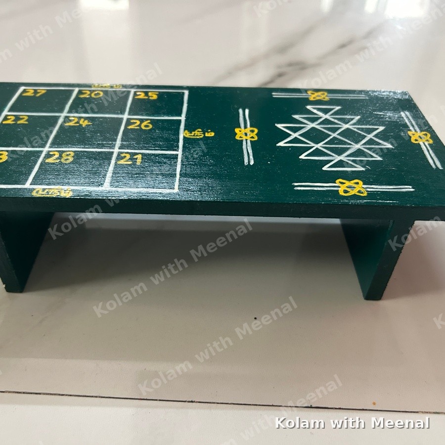 9x4 inch Kubera Manai - Plywood — hand-painted manai