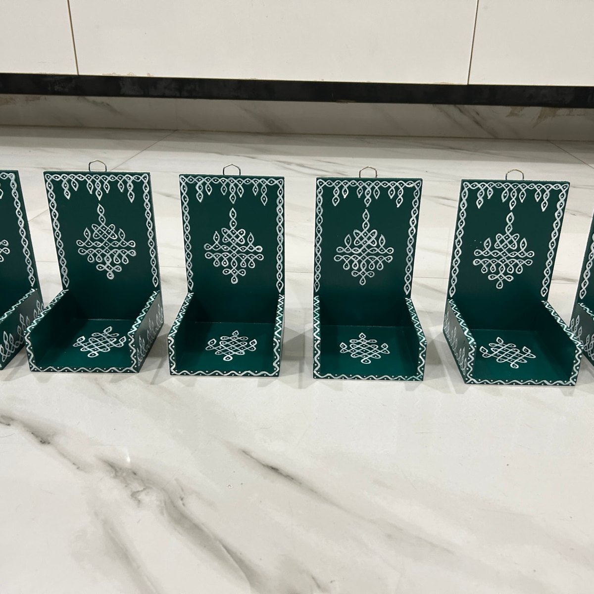 7x4.5 inch Wall Hanging Diya Holder — Gifts for Visiting Family — Return Gifts | Kolam with Meenal bulk order
