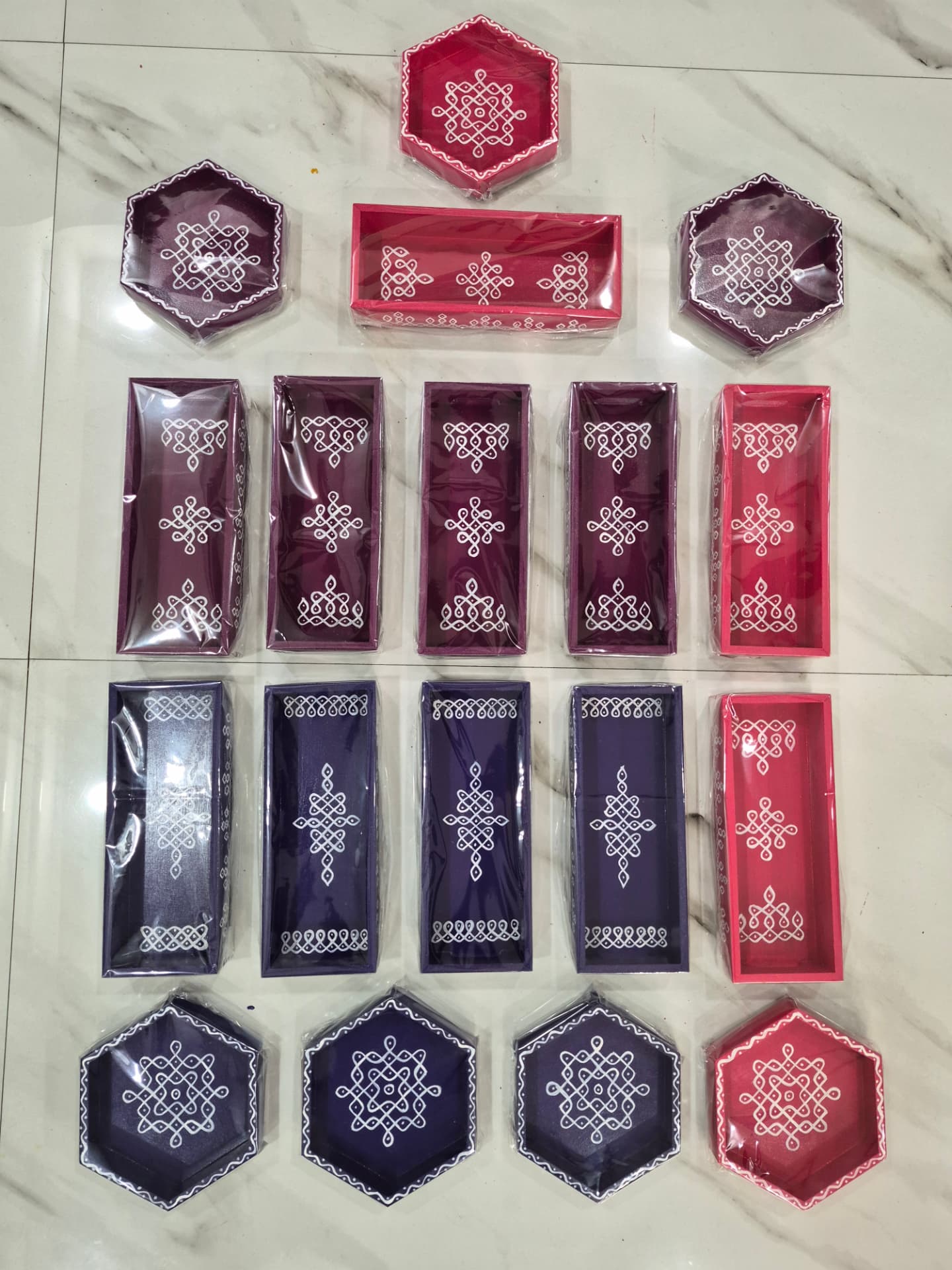 Hand-Painted Kolam Trays — Return Gifts for an Event — Event Return Gifts | Kolam with Meenal bulk order