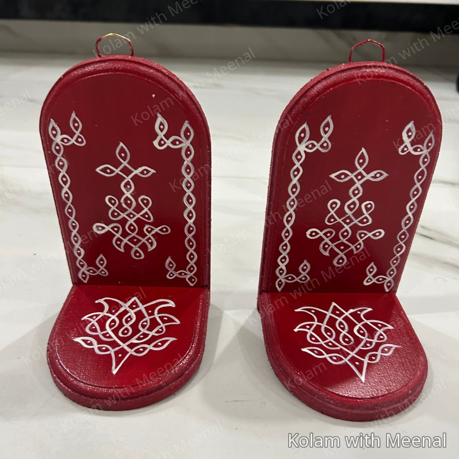 7x4 inch Wall Hanging - Model 1 — hand-painted wall hanging diya holders