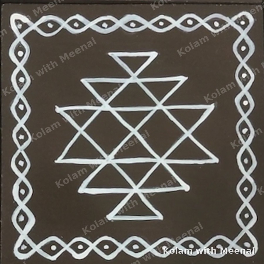 4x4 inch Manai - Kubera Yantra — hand-painted manai