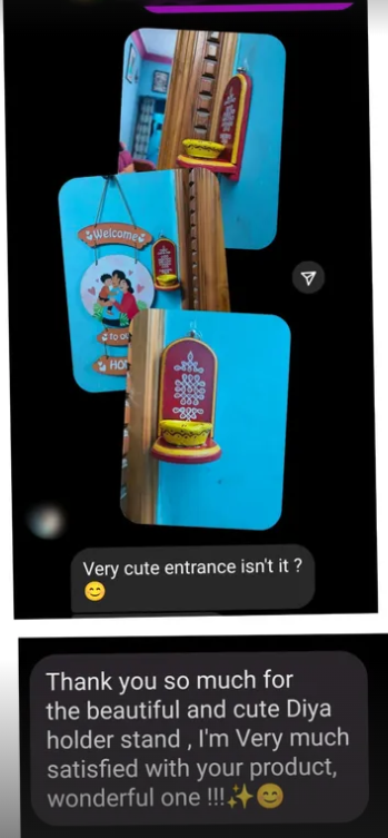 Screenshot of a customer WhatsApp message