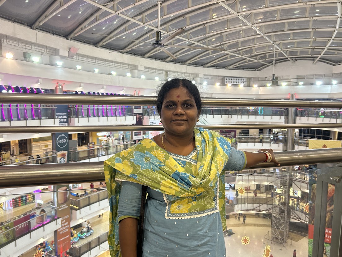 Kolam artist Meena Ramasamy