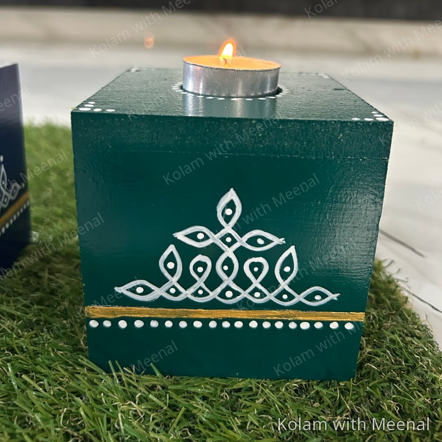 T-Light Holders — hand-painted wall hanging diya holders
