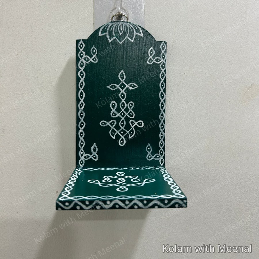7x4 inch Wall Hanging - Model 2 — hand-painted wall hanging diya holders