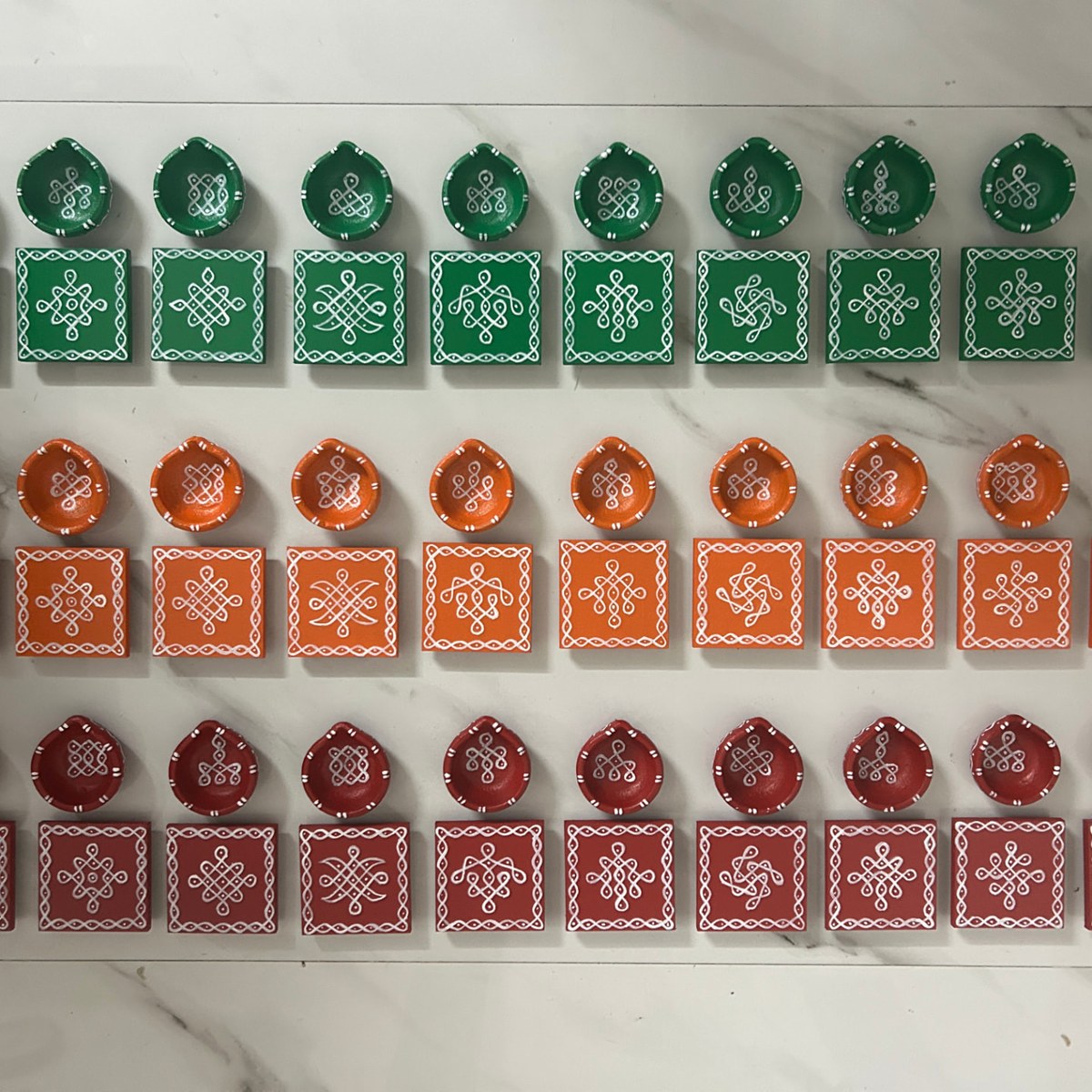 3 inch Manai with Diya — Navratri Return Gift — Return Gifts | Kolam with Meenal bulk order