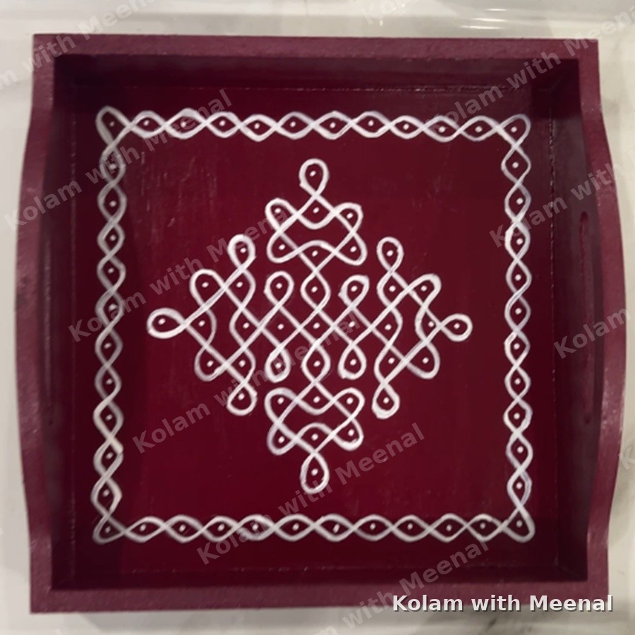 9x9 inch Tray — hand-painted trays